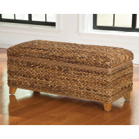 Coaster Furniture 500215 Laughton Hand-Woven Storage Trunk Amber